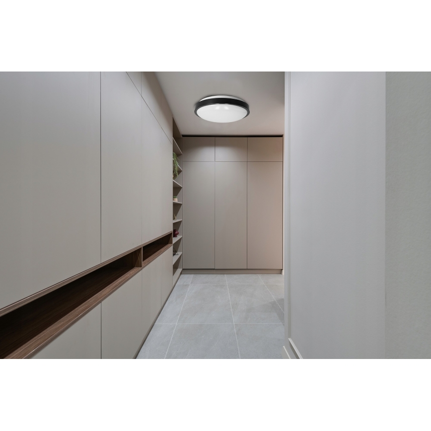 Loftlampe 2xE27/40W/230V, Ø 29,5 cm, sort