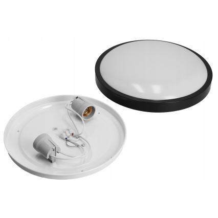 Loftlampe 2xE27/40W/230V, Ø 29,5 cm, sort