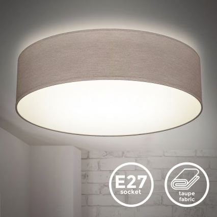 Loftlampe 2xE27/40W/230V Ø 38 cm beige