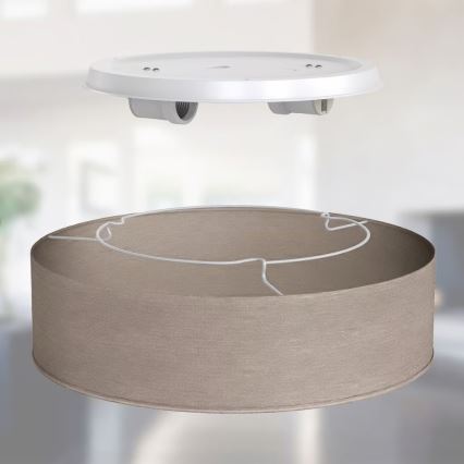 Loftlampe 2xE27/40W/230V Ø 38 cm beige