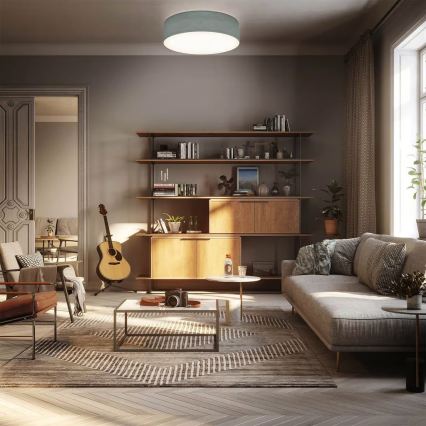 Loftlampe 2xE27/40W/230V Ø 38 cm, grå