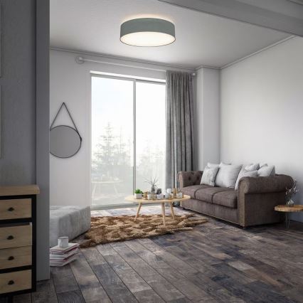 Loftlampe 2xE27/40W/230V Ø 38 cm, grå