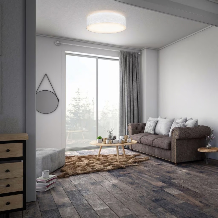 Loftlampe 2xE27/40W/230V Ø 38 cm hvid