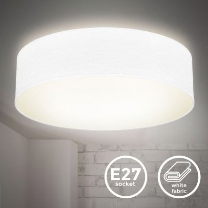 Loftlampe 2xE27/40W/230V Ø 38 cm hvid