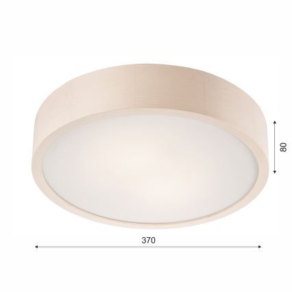 Loftlampe 2xE27/60W/230V fyrretræ - FSC certificeret