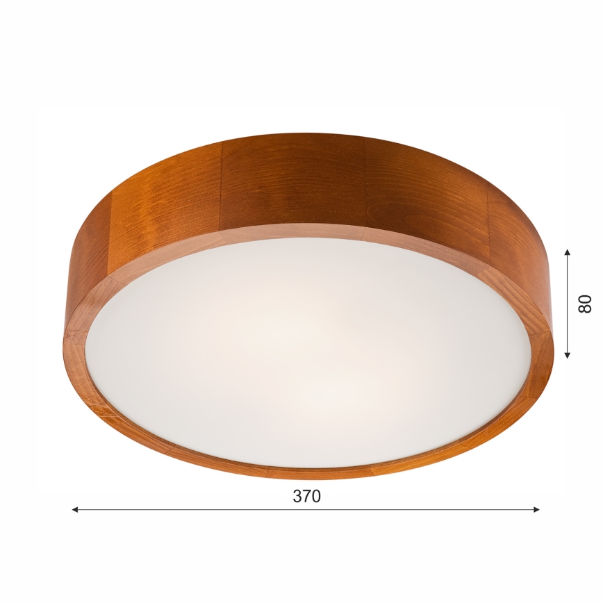 Loftlampe 2xE27/60W/230V fyrretræ