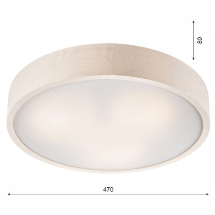 Loftlampe 3xE27/60W/230V fyrretræ - FSC certificeret