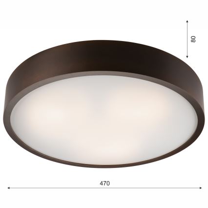 Loftlampe 3xE27/60W/230V fyrretræ