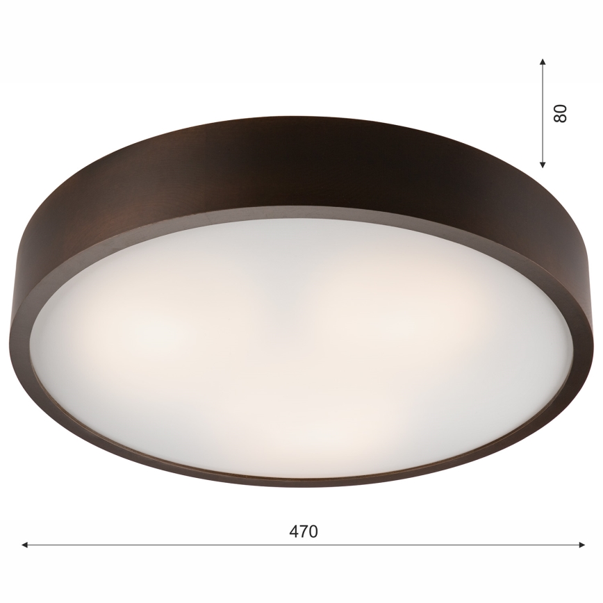 Loftlampe 3xE27/60W/230V fyrretræ