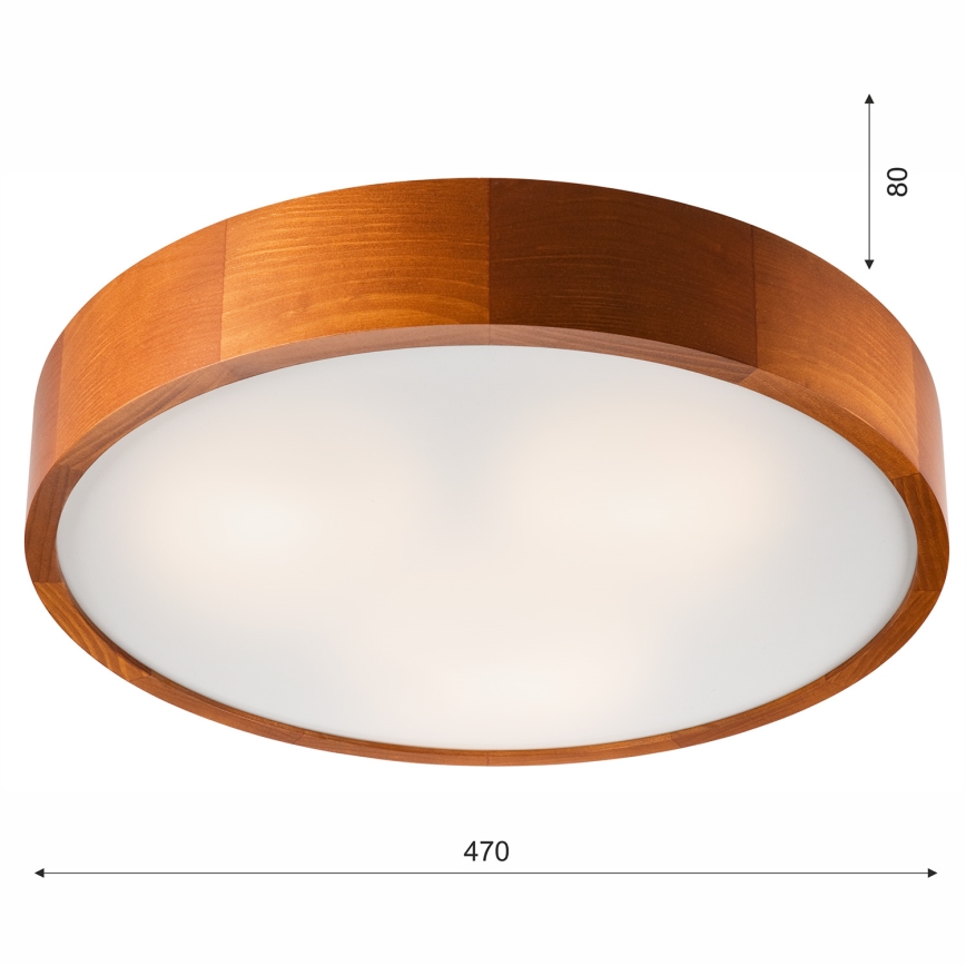 Loftlampe 3xE27/60W/230V fyrretræ