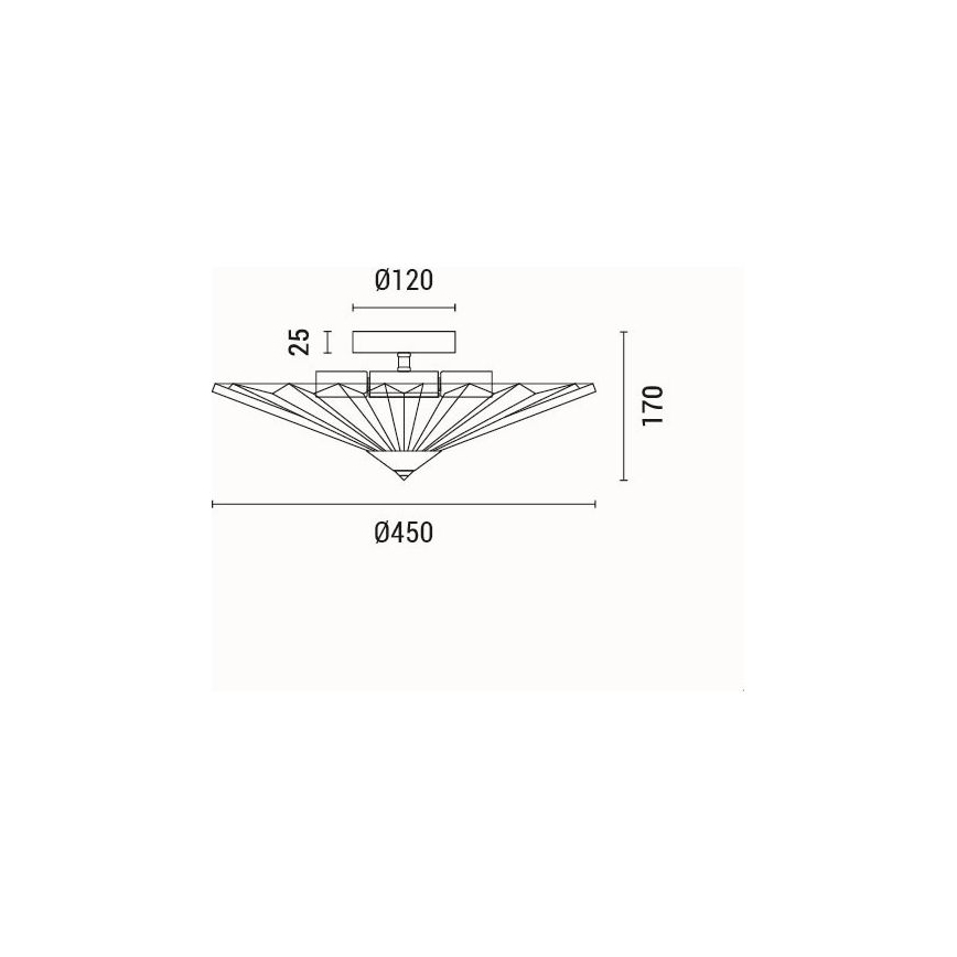 Loftlampe 5xE14/15W/230V grå