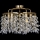 Loftlampe 5xE14/60W/230V diameter 40 cm guldfarvet