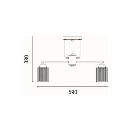 Loftlampe 5xE27/60W/230V