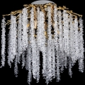 Loftlampe 6xE14/60W/230V + 3xLED/3W diameter 54 cm guldfarvet