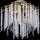 Loftlampe 6xE14/60W/230V + 3xLED/3W diameter 54 cm guldfarvet