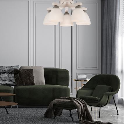 Loftlampe ADRIANO 5xE27/60W/230V bøg - FSC certificeret