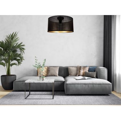 Loftlampe ALDO 1xE27/60W/230V diameter 40 cm sort