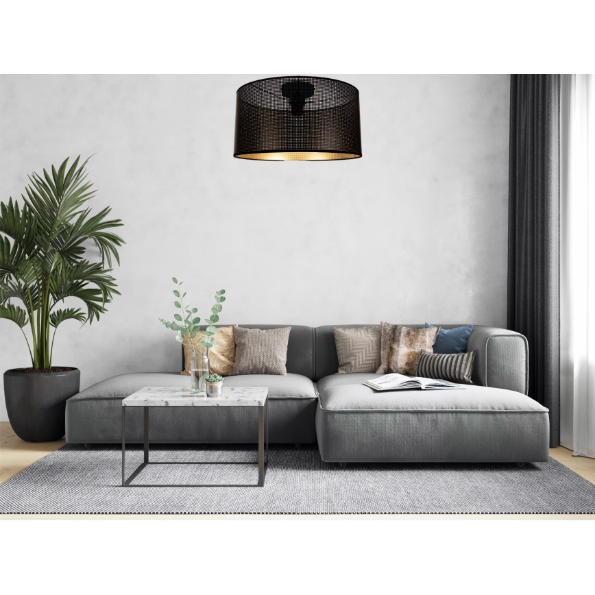 Loftlampe ALDO 1xE27/60W/230V diameter 40 cm sort