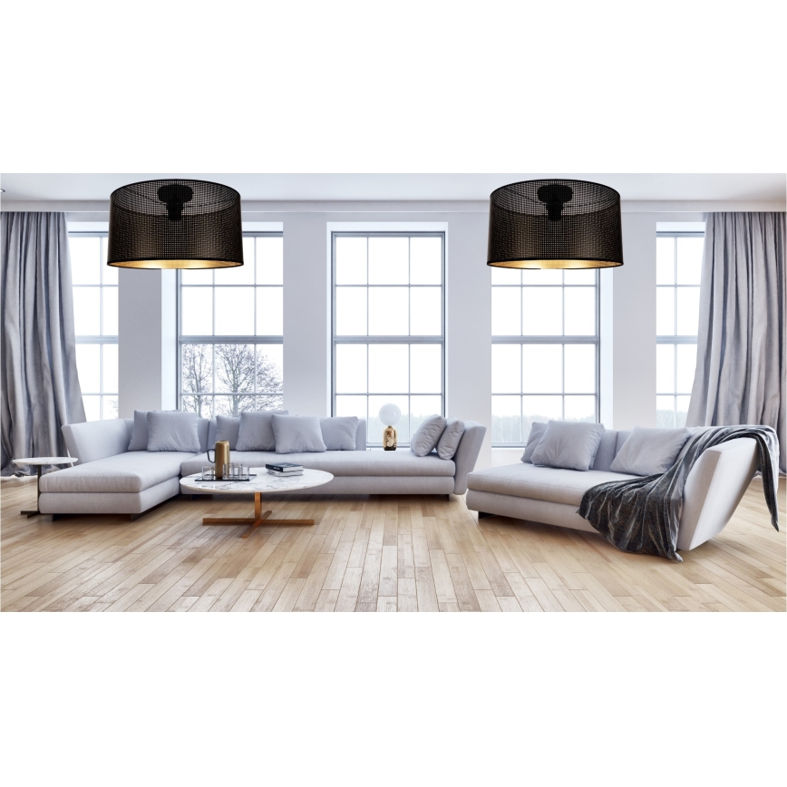 Loftlampe ALDO 1xE27/60W/230V diameter 40 cm sort