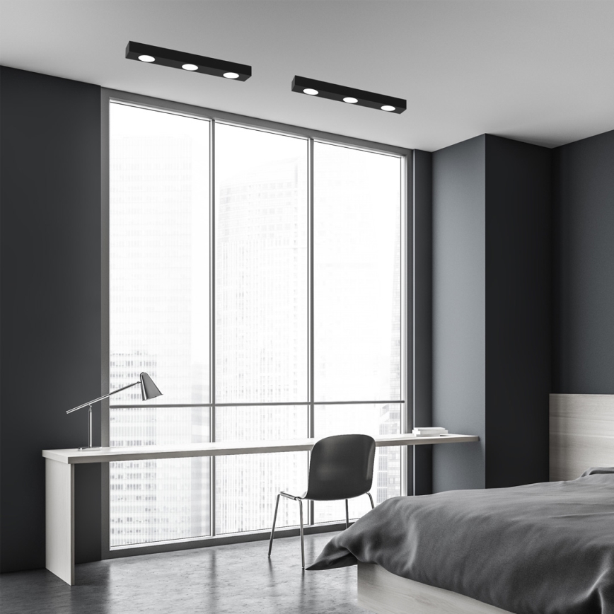 Loftlampe ALEXANDER 3xGX53/12W/230V sort