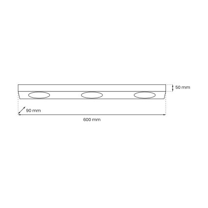 Loftlampe ALEXANDER 3xGX53/12W/230V sort