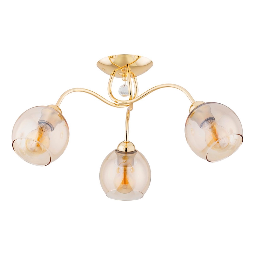 Loftlampe AMARILLO 3xE27/15W/230V guldfarvet