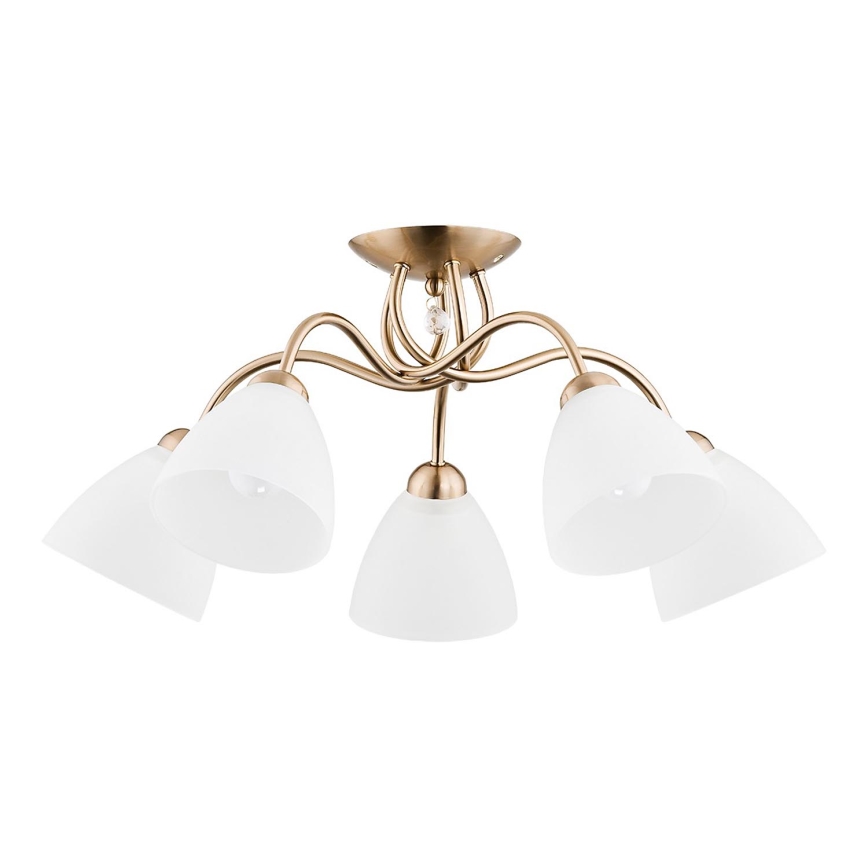Loftlampe AMARILLO 5xE27/15W/230V guldfarvet