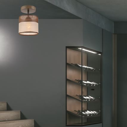 Loftlampe ANDREA 1xE27/60W/230V bøg
