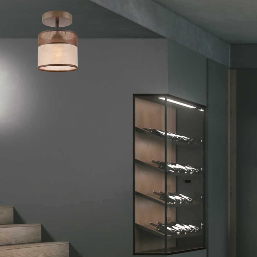 Loftlampe ANDREA 1xE27/60W/230V bøg