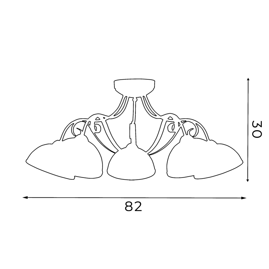 Loftlampe ANTICA 5xE27/60W/230V