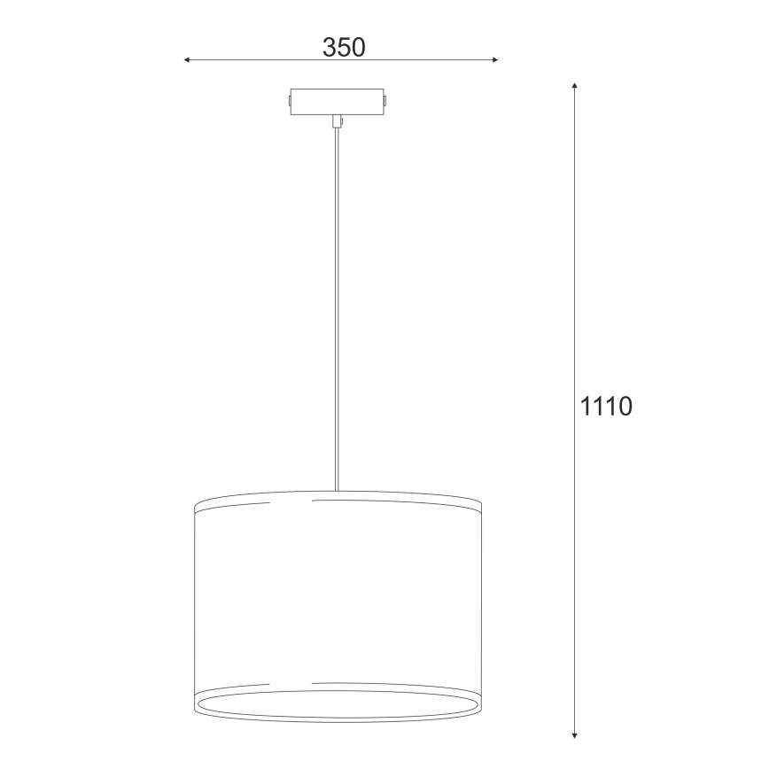 Loftlampe på ledning ANTONIO 1xE27/60W/230V bøg
