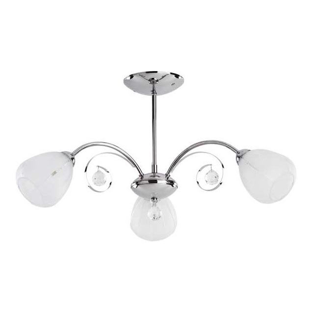Loftlampe APOLLO 3xE14/10W/230V skinnende krom