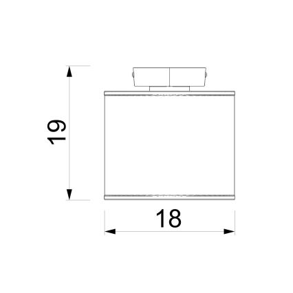 Loftlampe ARDEN 1xE27/15W/230V Ø 18 cm grøn