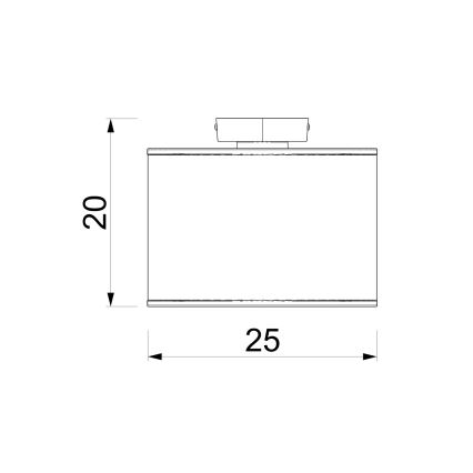Loftlampe ARDEN 1xE27/15W/230V Ø 25 cm, sort