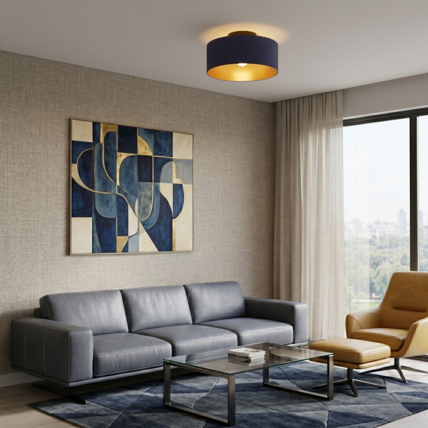 Loftlampe ARDEN 1xE27/15W/230V Ø 40 cm, blå