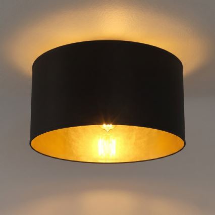 Loftlampe ARDEN 1xE27/15W/230V Ø 40 cm sort