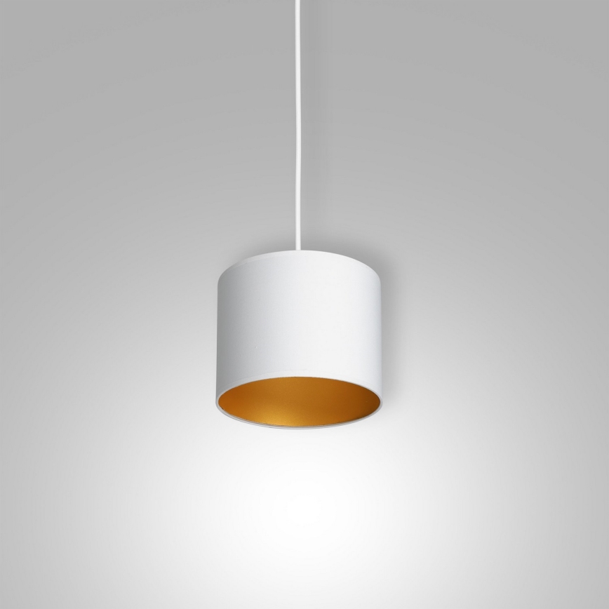 Loftlampe på ledning ARDEN 1xE27/60W/230V Ø 18 cm hvid/guld