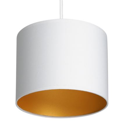 Loftlampe på ledning ARDEN 1xE27/60W/230V Ø 18 cm hvid/guld