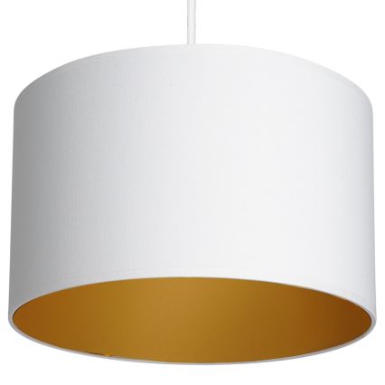 Loftlampe på ledning ARDEN 1xE27/60W/230V Ø 25 cm hvid/guld