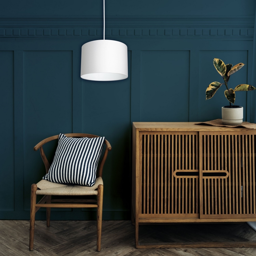 Loftlampe på kabel ARDEN 1xE27/60W/230V Ø 25 cm hvid