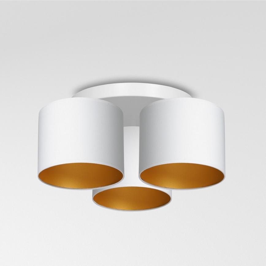 Loftlampe ARDEN 3xE27/60W/230V hvid/guld