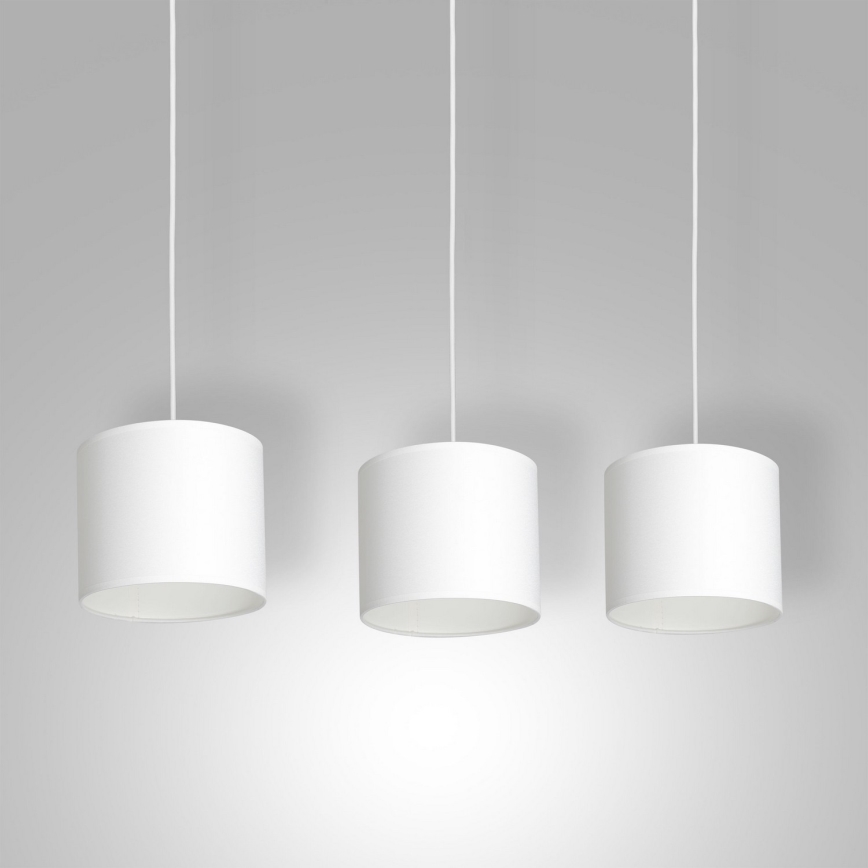 Loftlampe på ledning ARDEN 3xE27/60W/230V hvid