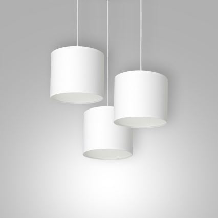Loftlampe på ledning ARDEN 3xE27/60W/230V hvid