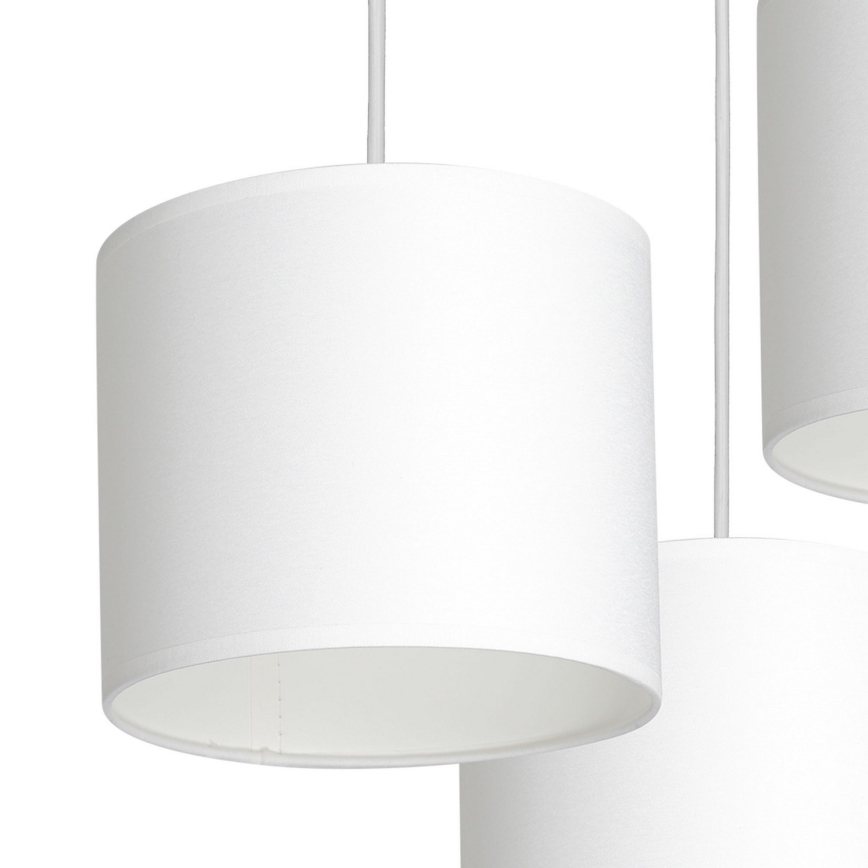 Loftlampe på ledning ARDEN 3xE27/60W/230V hvid