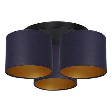 Loftlampe ARDEN 3xE27/60W/230V violet/guld