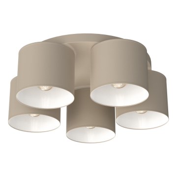 Loftlampe ARDEN 5xE27/15W/230V Ø 44 cm beige