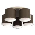 Loftlampe ARDEN 5xE27/15W/230V Ø 58 cm beige/brun