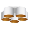 Loftlampe ARDEN 5xE27/60W/230V hvid/guld