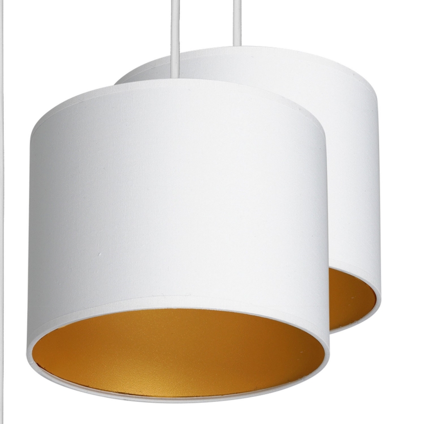 Loftlampe på ledning ARDEN 5xE27/60W/230V hvid/guld