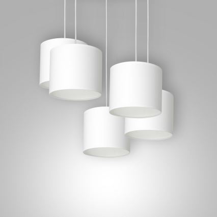 Loftlampe på kabel ARDEN 5xE27/60W/230V hvid